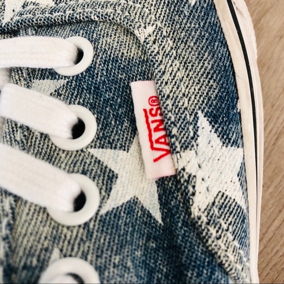 Vans Acid Denim Washed Stars Blue USA Shoes RARE - Picture 4 of 13
